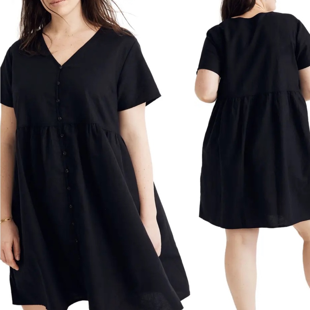 Madewell Babydoll Linen cotton blend dress